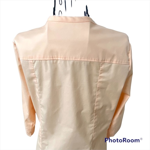 Butter-Soft STRETCH Women's 3-Pocket 3/4th Sleeve Side Zip Scrub Top Size S - Picture 5 of 16